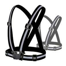 세이프티 형광 반사형 안전띠, 2개, 블랙