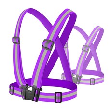 세이프티 형광 반사형 안전띠, 2개, 바이올렛