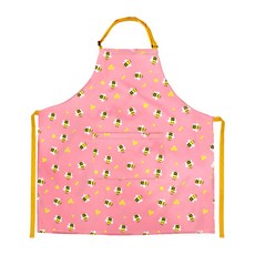 The Happy 成人圖案防水圍裙 扣環頸帶款 小, 08 蜜蜂 粉紅色, 1個