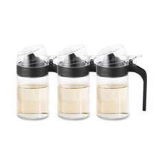 MUDITA 一鍵式玻璃油醬瓶提手式, 250毫升, 3個