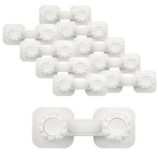 aguard 旋鈕式雙重安全鎖, 白色, 10個