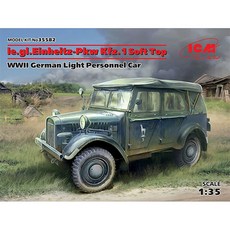 ICM 35582 1/35二戰德國輕型人員車軟頂塑膠模型, 1個