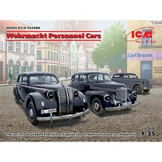 ICM DS3504 1/35 Wehrmacht Personnel Cars Kadett K38 Saloon Kapitan Saloon Admiral Saloon塑膠模型, 1個
