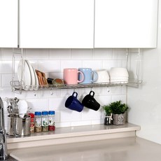 HOME FRIEND 不鏽鋼碗盤瀝水架, 單一顏色, 1個, 1層