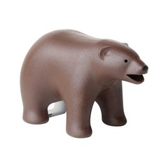 QUALY 北極熊夾子夾透明膠帶切割器, 棕色的, 1個