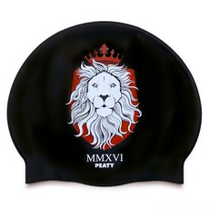 OHORA STUDIO 獅子皺褶矽膠泳帽, 黑色, 1個