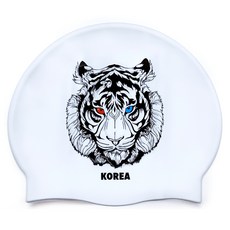 Ohora Studio 皺褶矽膠泳帽, 白虎