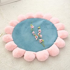 兒童芙洛花朵圓形軟墊