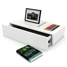 高光澤壁掛式抽屜櫃, 白色