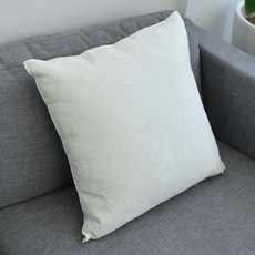 Cahashi人造絲室內靠枕, 白色的