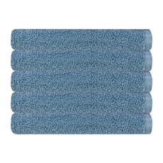 송월타월 심플컬러무지 세면타월 130g 30수 면사, 하늘, 5개
