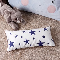 wisemama 超細纖維棉印花枕頭, 藍色星星