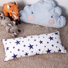 와이즈마마 유아 순면 베개 마이크로화이버속통, 파란별