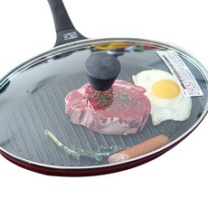 RLove house IH感應單柄大理石不沾烤盤+玻璃鍋蓋, 35 x 24 厘米, 1個