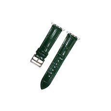 비쉐르 애플워치 3 크로커 레더 밴드 스트랩 38mm, 그린, 1개