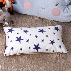 wisemama 超細纖維棉印花枕頭, Blue star