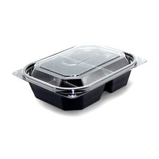 212-1 2格小菜容器 大 黑色, 100個, 1個