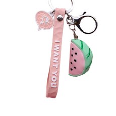 콩 빈모터 다양한 입체 키링 C 워터멜론, 1개