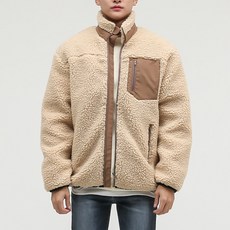 DANGOON 男款復古重磅羊羔絨刷毛外套