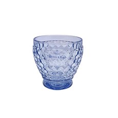 Villeroy&Boch 菱格壓紋玻璃杯 80ml, 藍色, 1個