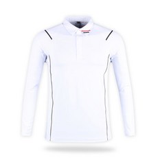 럭스골프 남성용 루센 배색 포인트 긴팔 카라 골프셔츠 BLU20A410