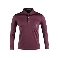 LUCEN 高爾夫男士高級長袖領高爾夫襯衫 BLU20A408