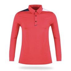 Luxe Golf 男士 Lusen 撞色機能長袖翻領高爾夫球衫 BLU20A409