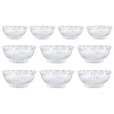 PC鬱金香造型碗 中, 10個, 透明色