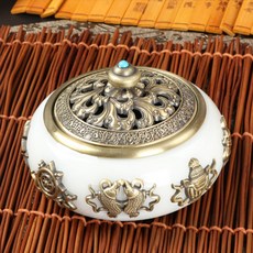 JHCompany 復古白色甕形香爐 青銅, 1個