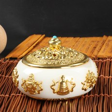 JHCompany復古白色香爐罐 金色, 1個