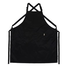 The Happy 成人素色防水圍裙 扣環X字型 小, 黑色, 1個