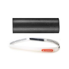 런웨이브 EVA 육각 폼롤러 + 실리콘 논슬립 스포츠 헤어밴드 세트, 폼롤러(블랙), 헤어밴드(화이트), 1개