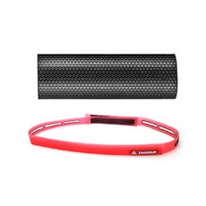 런웨이브 EVA 육각 폼롤러 + 실리콘 논슬립 스포츠 헤어밴드 세트, 폼롤러(블랙), 헤어밴드(레드), 1개