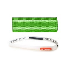 런웨이브 EVA 육각 폼롤러 + 실리콘 논슬립 스포츠 헤어밴드 세트, 폼롤러(그린), 헤어밴드(화이트), 1개