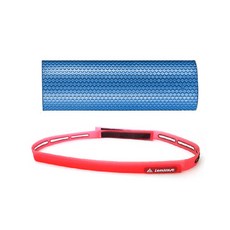 런웨이브 EVA 육각 폼롤러 + 실리콘 논슬립 스포츠 헤어밴드 세트, 폼롤러(블루), 헤어밴드(레드), 1개