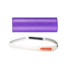 런웨이브 EVA 육각 폼롤러 + 실리콘 논슬립 스포츠 헤어밴드 세트, 폼롤러(퍼플), 헤어밴드(화이트), 1개