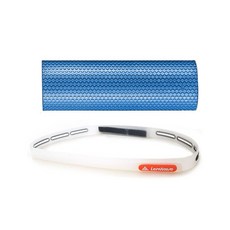 런웨이브 EVA 육각 폼롤러 + 실리콘 논슬립 스포츠 헤어밴드 세트, 폼롤러(블루), 헤어밴드(화이트), 1개