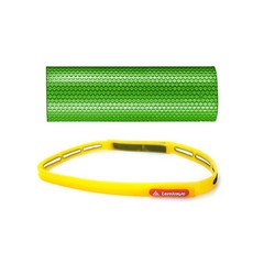 런웨이브 EVA 육각 폼롤러 + 실리콘 논슬립 스포츠 헤어밴드 세트, 폼롤러(그린), 헤어밴드(옐로우), 1개