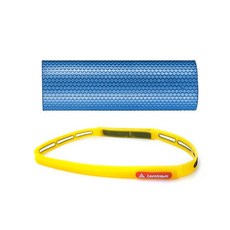 런웨이브 EVA 육각 폼롤러 + 실리콘 논슬립 스포츠 헤어밴드 세트, 폼롤러(블루), 헤어밴드(옐로우), 1개
