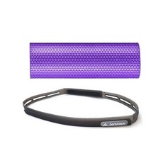 런웨이브 EVA 육각 폼롤러 + 실리콘 논슬립 스포츠 헤어밴드 세트, 폼롤러(퍼플), 헤어밴드(블랙), 1개