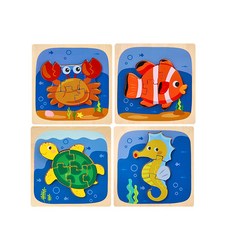 Casby 耐用嬰兒拼圖 4 件套, 1套