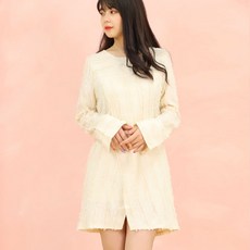 페이퍼먼츠 백 버튼 수술 스트라이프 절개 미니 원피스 12939