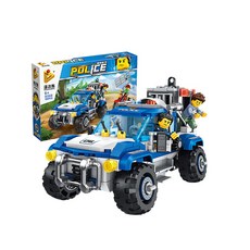 Pickup警車逃逸摩托車模型 681004B, 1個