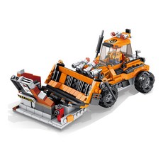 推土機中型方背塑膠模型 640003B, 1個