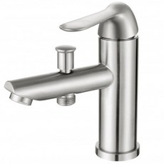 浴室用單孔不鏽鋼洗臉淋浴兩用龍頭, 1個