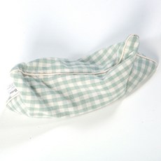 hwamo baby 孩童用格紋竹炭豆子枕, 薄荷綠