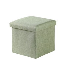 Artree布質凳子兼用收納箱 小, 綠色