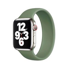 HAMATE Apple Watch 1/2/3/4/5/6/SE 矽膠單圈錶帶 38/40mm L, 單品, 綠色