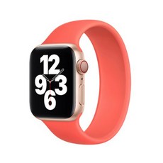 HAMATE Apple Watch 1/2/3/4/5/6/SE 矽膠單圈錶帶 38/40mm M, 單品, 橘子