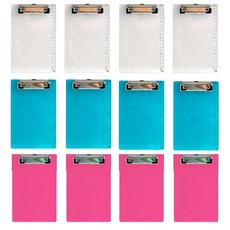 Donggi Office 壓克力板夾 A5 3件組, 透明, 粉紅色, 藍色, 4套